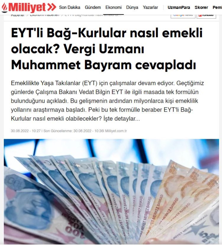 EYT'li Bağ-Kurlular nasıl emekli olacak? Vergi Uzmanı Muhammet Bayram cevapladı...